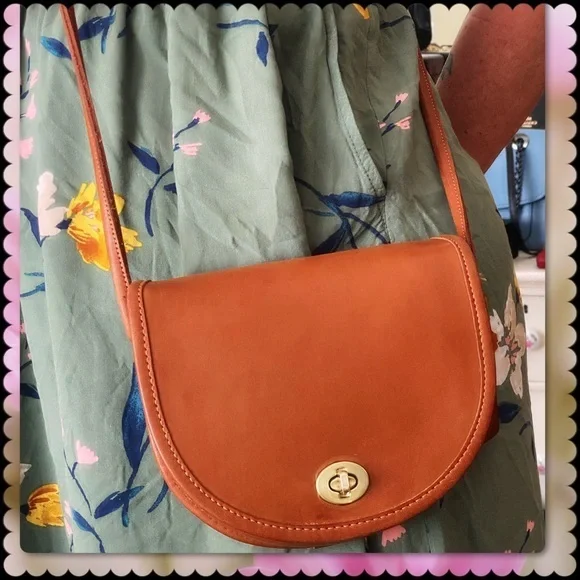 VINTAGE COACH BRITISH TAN LEATHER CROSSBODY MINI BAG 9825 - Picture 15 of 17